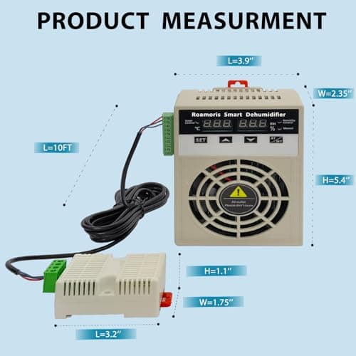 Roamoris Small Dehumidifier for Grow Tent,Electric Box,Storage Cabinet,Closet,Tiny Space 110V/240V Mini Dehumidifier With Temperature Control Switch Auto-off 6