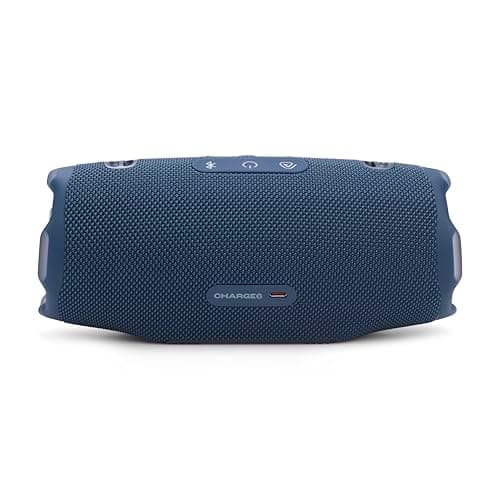 JBL Charge 6 - Portable Waterproof & Drop-Proof Bluetooth Speaker, Bold JBL Pro Sound with AI Sound Boost, 28Hrs of Playtime, Built-in powerbank & Comes with a Sturdy/Removable Carrying Strap (Blue) 11