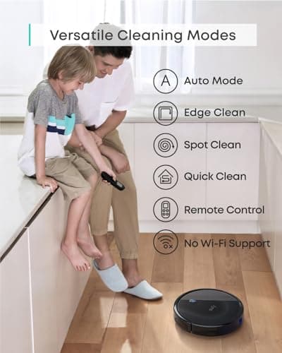eufy Robot Vacuum 11S MAX, Super Thin, Powerful Suction, Quiet, Self-Charging Robotic Vacuum Cleaner, Cleans Hard Floors to Medium-Pile Carpets, Black 5