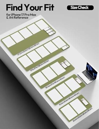 YSAGi Leather Desk Protector, Office Mat, Large Mouse Mat, Non-Slip PU Leather Blotter, Laptop Desk Pad, Waterproof Writing Pad for Office and Home (Green, 23.6" x 13.8") 5