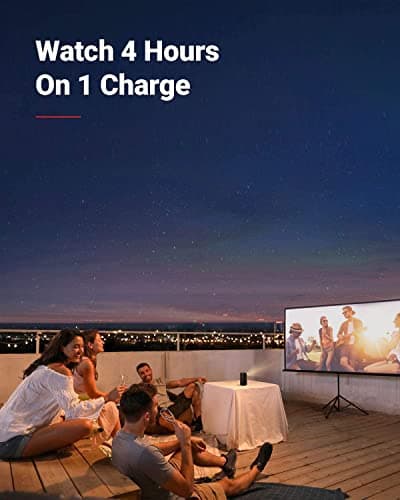 NEBULA by Anker Capsule Max, Mini Projector with WiFi and Bluetooth, Small Projector, 200 ANSI Lumen, Projector Portable, Native 720p HD, 8W Speaker, 100 Inch Picture, 4Hr Video Playtime, Home Theater 5
