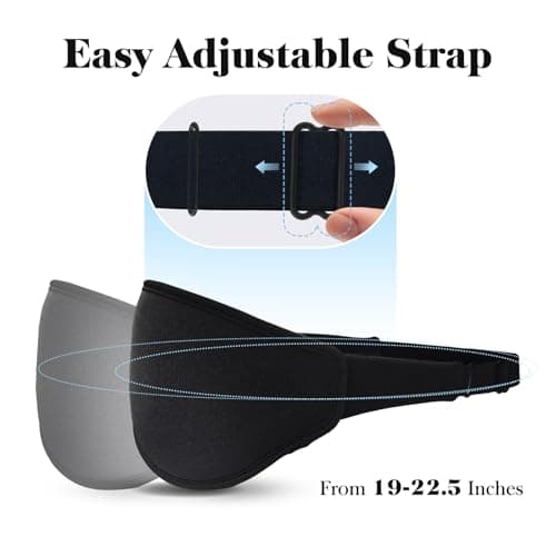 Fygrip 3D Eye Mask Sleep Mask for Men & Women, 100% Pressure-Free & Light Block-Out Eye Mask for Sleep with Easy Adjustable Strap, Night Eye Cover for Travel, Black 5
