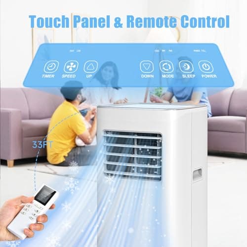 Portable Air Conditioners, 3-in-1 8500 BTU Cooling Unit with Fan & Dehumidifier for Room, Quiet Operation, Cools up to 450 sq.ft, Complete Window Installation Kit for Home Office 5