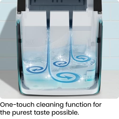 Iceman Pebble Ice Machine, Countertop Nugget Ice Maker Produces Chewable Pellet Ice in 20 Minutes, Makes 33lbs/Day, with One-Touch Cleaning Function and Ice Scoop/Basket Included – Stainless Steel 7