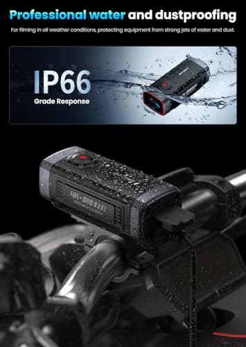 AKEEYO-710Pro EIS Motorcycle Camera, 4K28FPS 20MP WiFi Dash Cam, IP66 Ultra HD Waterproof Motorcycle Helmet Camera, 142° Wide Angle View Night Vision with 64GB Card, G-Sensor, Parking Mode 5