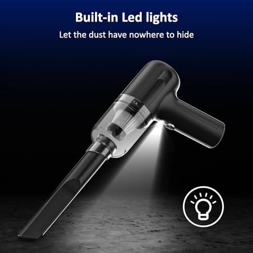 maxkes Car Vacuum Cleaner high Power, Handheld Mini Vacuum Cordless,8000PA Strong Suction,Rechargeable Portable Vacuum Cleaner 3 in1 Dust Buster & Air Blower & Hand Pump, Dry Use for Car, Keyboard 6