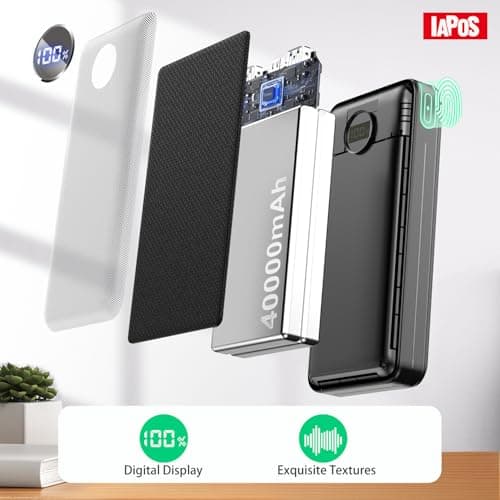 Portable Charger 40000mah Power Bank, USB-C (22.5W) Fast Charging Battery Pack Portable Phone Charger for iPhone 16 Pro/16/15/14/13 Series, Android Samsung Galaxy, Battery Bank for Travel Camping 5