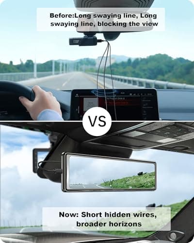 KWRNVO Dash Cam Power Adapter 10 PIN Type B for Toyota, Lexus, Subaru Models - Rearview Mirror Compatible With 3 USB Cable 5