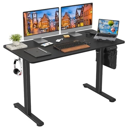 Stary Electric Standing Desk Adjustable Height Sit Stand Home Office Desk with Splice Board