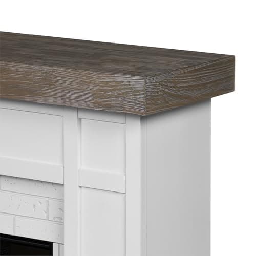 Real Flame Cravenhall Landscape Electric Fireplace with Mantel for Living Room or Bedroom, Replaceable Fireplace Insert Heater, Realistic Log and Flame Effect, Remote Control, Timer, White 7