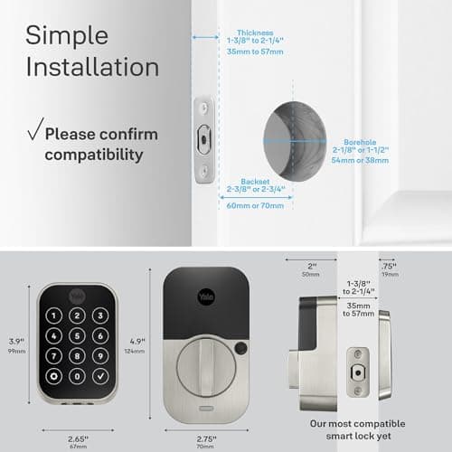 Yale Assure Lock 2 Touch Deadbolt, Black Suede Key-Free Smart Entry Door Lock with Wi-Fi Connected Touchscreen Keypad and Fingerprint Scanner for Code Entry and Remote Access, YRD450-F-WF1-BSP 10