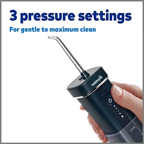 Waterpik Cordless Slide Professional Water Flosser, Portable Collapsible for Travel and Storage, with Travel Bag and 4 Tips, ADA Accepted, Rechargeable and Waterproof, Midnight Blue WF-17CD013-4 8