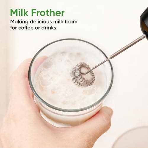 Immersion Blender Handheld 1100W 3 in 1 Corded Stick Hand Blenders for Kitchen with Trigger Speed Control, with Whisk, Milk Frother Attachemnts, Perfect Emulsifier for Soup, Smoothie, Puree 6