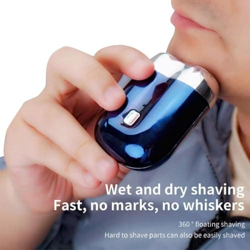 Mini Electric Shaver, IPX-7 Waterproof Razor Portable Mini Electric Men's Shaver (Green) 8