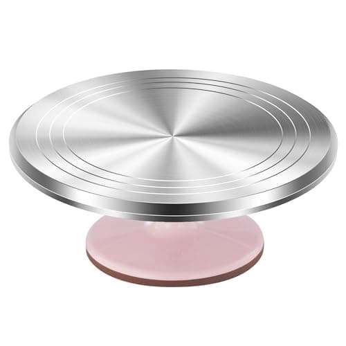Kootek Aluminium Alloy Revolving Cake Stand 12 Inch Rotating Cake Turntable for Cake, Cupcake Decorating Supplies