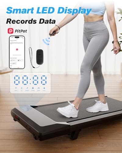 SupeRun Walking Pad, Under Desk Treadmill, 3 in 1 Portable Treadmill with Remote Control LED Display, 2.5 HP Quiet Walking Jogging Machine for Office Home Use, 300 Lbs Capacity 6