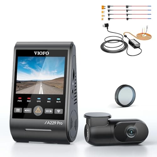 【Bundle: VIOFO A229 Pro 2CH + HK4 Hardwire Kit with 8pcs Fuse Tap】 VIOFO A229 Pro 4K HDR Dash Cam, Dual STARVIS 2 IMX678 IMX675, 4K+2K Front and Rear Car Camera, 2 Channel with HDR, 5GHz WiFi GPS