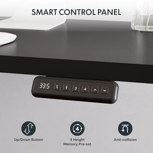 SANODESK Electric Height Adjustable 3-Leg L Shaped Standing Desk Frame, Support up to 220lbs, Sit Stand Ergonomic L Desk Frame Only, Black 8