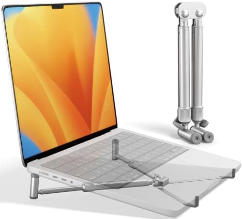 X-Stand Laptop Stand, Steklo Universal Computer Stand for MacBook 12" 13" 15" 17" Screen, Aluminum Cooling Portable Adjustable MacBook Stand, Laptop Riser (NEWEST 2018 2017 2016) X-Stand