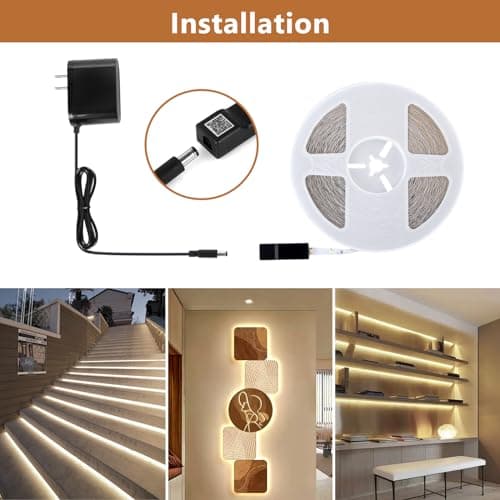 Wefomey White LED Strip Lights, 100ft Dimmable Bright 24V Led Tape Light with Remote and App Control, 2700K-6500K White 1440 LEDs Lights for Bedroom, Kitchen, Ceiling (1 Rolls of 100ft) 6