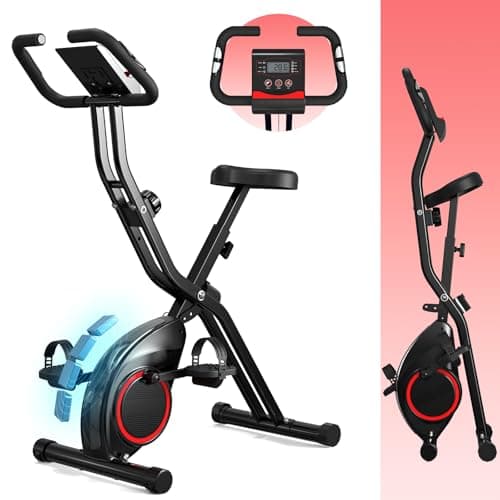 Indoor Exercise Bike Stationary Bikes for Home, Lightweight Foldable Cycling Bike with 70% Pre-Assembled, 260LBS Capacity, 5.5 LBS Flywheel for Quiet Home Workout, 2025 Black