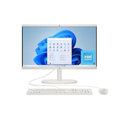 HP 22 inch All-in-One Desktop PC, FHD Display, Intel N200, 8 GB RAM, 256 GB SSD, Intel UHD Graphics, Windows 11 Home, 22-dg0012 (2024)