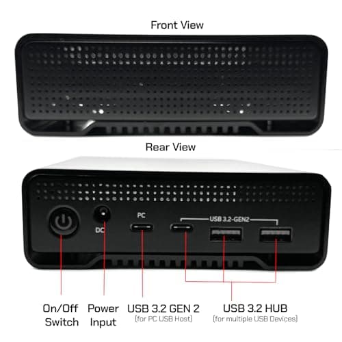 Avolusion PRO-G1 Series USB 3.2 Gen 2 (10Gbps) USB-C External Hard Drive with USB Hub for Windows or MacOS Desktop PC / Laptop (Black) (10TB) (Renewed) 6