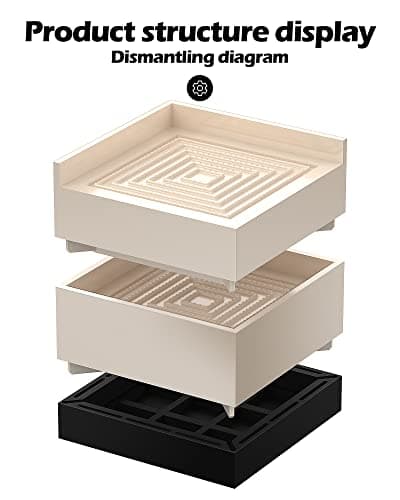 Furniture Risers, Tclouda Bed/Sofa/Desk/Table/Chair Leg/Fridge Lifts to 1.5, 3 and 4 in, Square Adjustable Risers Blocks for Extenders, Heavy Duty Supports Up to 1300 Lbs, 3 in-Apricot-Square 8