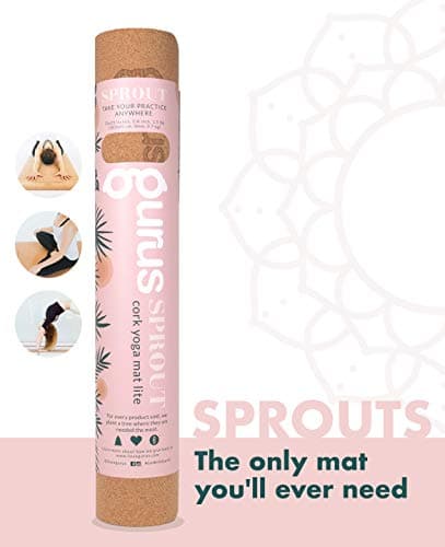 GURUS Sweat Proof Durable Cork Yoga Mat Thick Non Slip Exercise Mat for Home Workout (Sprout Yoga Mat) 2