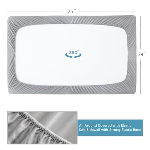 Biloban Twin Fitted Sheet 4 Pack, Twin Bedding Fitted Sheets Only with Deep Pocket up to 14", Bottom Sheet, Shrinkage & Stain Resistant Fitted Bed Sheets, Wrinkle Free & Easy Care, Grey 5