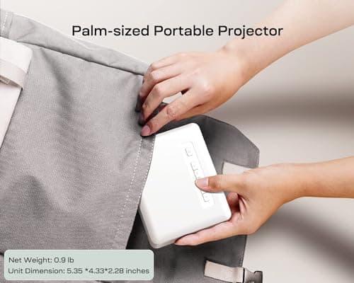 YOTON Mini Projector, Portable Projector with WiFi Bluetooth, 720P Native iPhone Video Projector for Home Theater, Compatible with iOS/ Android/PC/Tablet/Fire Stick 6