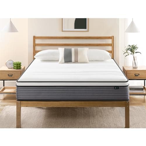 ZINUS 10 Inch True Support Hybrid Mattress [New Version], Full, Fiberglass Free, Medium Feel, Motion Isolation, Certified Safe Foams & Fabric, Mattress in A Box