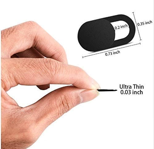 Tsyfro Ultra-Slim Laptop Camera Cover Slide | 0.03 Inch Thick | Upholds Digital Privacy | Compatible with Mobiles, Tablets, Desktops & Laptops | Classic Black - 3 Pack 7