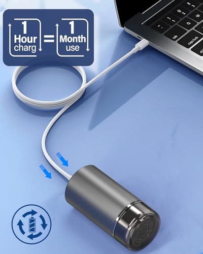 Electric Razor for Men - Rechargeable Electric Shaver for Men，Portable Razor for Travel，Mini Shaver for Travel，3D Waterproof - Silver Gray 5