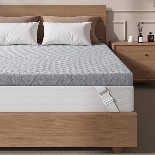 Sleepmax Firm Mattress Topper Queen Size 3 Inch - Extra Firm Cooling Pain-Relieving Memory Foam for All Body Shapes - Non-Slip, CertiPUR-US Certified