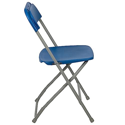 Flash Furniture Hercules Series Plastic Folding Chair - Blue - 650LB Weight Capacity Comfortable Event Chair - Lightweight Folding Chair 5