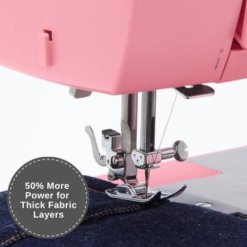 SINGER® Heavy Duty 4411 (Pink) High Speed Sewing Machine + Accessories | 11 Built-In Stitches Deliver 69 Stitch Applications | 60% More Power, 1100 Stitches/Min | Metal Frame, 4-Step Buttonhole 6