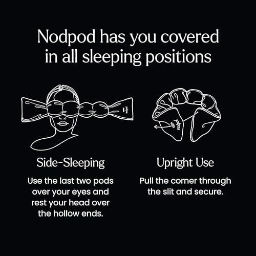 Nodpod Gentle Pressure Sleep Mask | Patented Light Blocking Design for Sleeping, Traveling & Relaxation - Black Onyx 5
