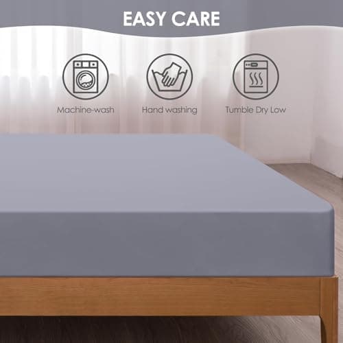 Claphin 2 Pack Full Fitted Bed Sheets Softest Quality Microfiber, 15" Deep Pocket Sheets with Wrinkle and Fade Resistant, Durable and Long Lasting Full Sheet Only, Grey 5