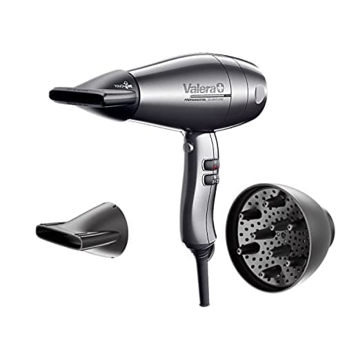 Valera, Swiss Silent Jet 8600, Professional Hairdryer, Ionic Hairdryer with Powerful AC-Performance Motor, 6 Temperature and Airflow Settings, Flexible Anti-Twisting Cable, 1875 W, Platinum Gray