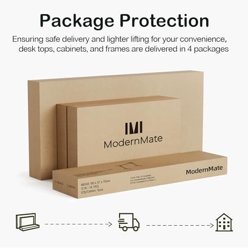 ModernMate 67" L Shaped Standing Desk with Drawers and File Cabinet, AC/USB, 1.18" Desktop, Height Adjustable Wood Desk, Electric Desk with Multiple Functions for Home and Office, White Rattan 8