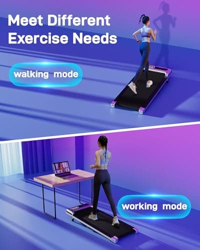 Yagud Under Desk Treadmill, Walking Pad for Home and Office, 2.5 HP Portable Walking Jogging Running Machine with Remote Control and LED Display, Sliver 7