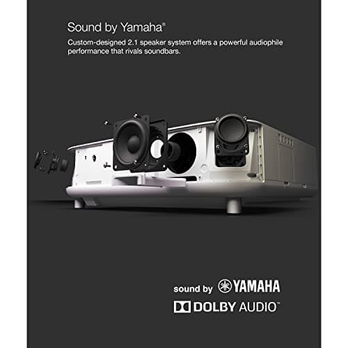 Epson EpiqVision Ultra Short Throw LS300 3LCD Smart Laser Projector, 3600 Lumens Color & White Brightness, HDR, Android TV, Yamaha Speakers, Bluetooth, Sports, Gaming, Movies - White (Renewed) 5