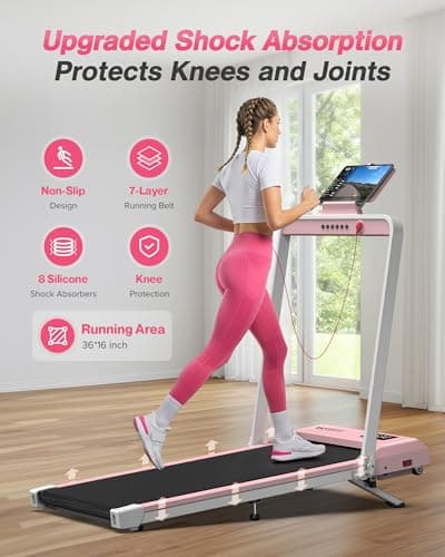 WELLFIT Foldable Treadmill with Incline, 320 LBS Capacity Walking Pad with Handle Bar, Portable Walking Pad Treadmills for Home, Under Desk Treadmill with App & Remote Control, Wide Belt, LED Display 7