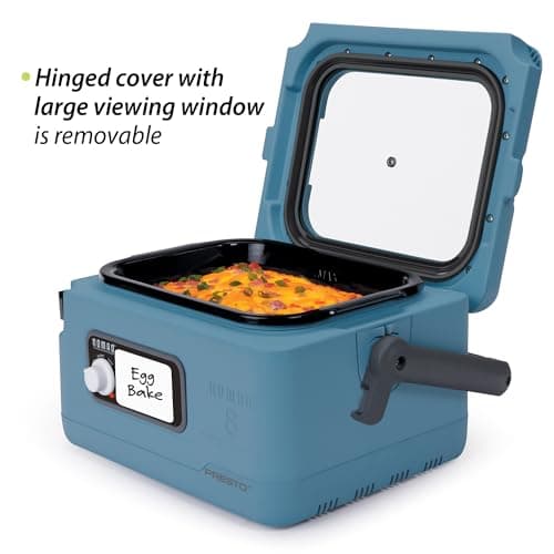 Presto 06017 8-Quart Nomad Traveling Slow Cooker, Blue 5