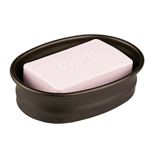 iDesign Kitchen Countertop Dish and Soap Saver The Olivia Collection, 5.5" x 3.75" x 1.5", Bronze