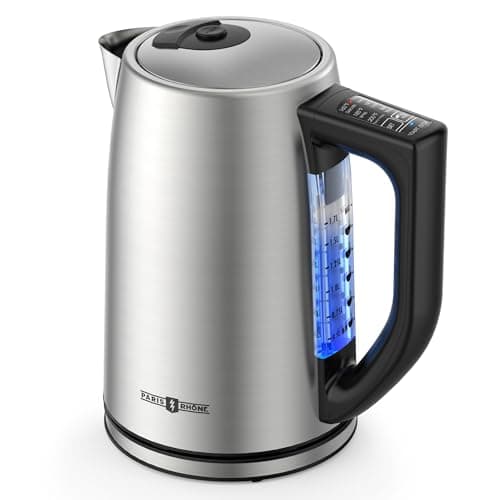 Electric Kettle Temperature Control, 1.7L Electric Kettle with 6 Temperature Settings, 1500W Cordless Hot Water Boiler Heater, Strix Thermostat, Touch Control, Auto-Shutoff/Boil-Dry Protection