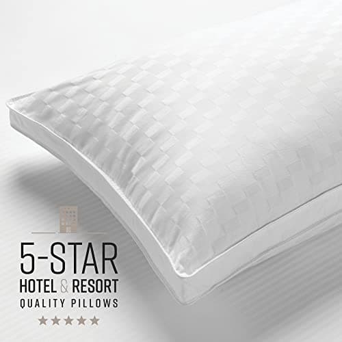 Sobel Westex Queen Size - Sobella Soft For Side Sleeper| Luxury Hotel & Resort Quality | 300 Thread Count 100% Cotton Cover | Down Alternative Fill | Machine Washable Pillow For Sleeping 20X30 8