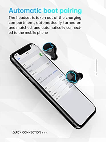 TWS Bluetooth Headphones,HD Stereo Noise Cancelling Wireless Earphones,Bluetooth 5.1 Earbuds 180H Playtime Wireless Charging Case & Power Display,in-Ear TWS Headphone for iPhone and Android Phones 6