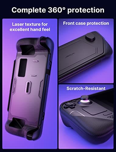 JSAUX ModCase for Steam Deck, PC0104 Modular Valve Steam Deck Case Steam Deck OLED Case with 20000mAh Power Bank Include Back Case, Face Cover, Power Bank, Metal Bracket and Strap - Power Bank Set 5